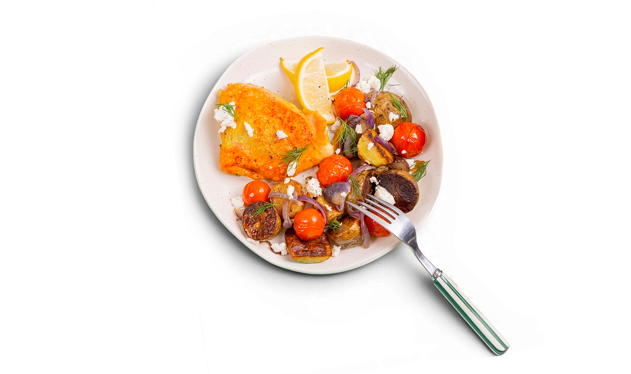 Assiette Quitoque composée d’ingrédients frais
