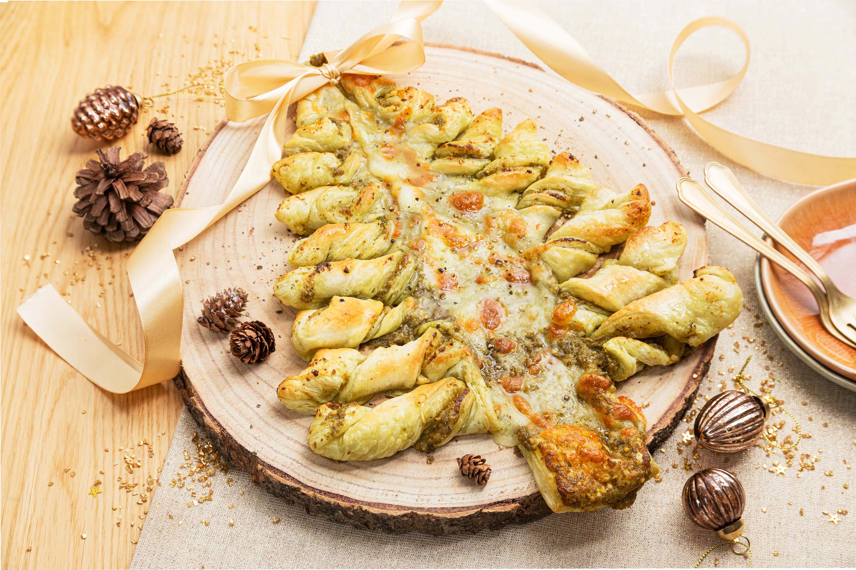 sapin de noel avec mozarella noel 2025