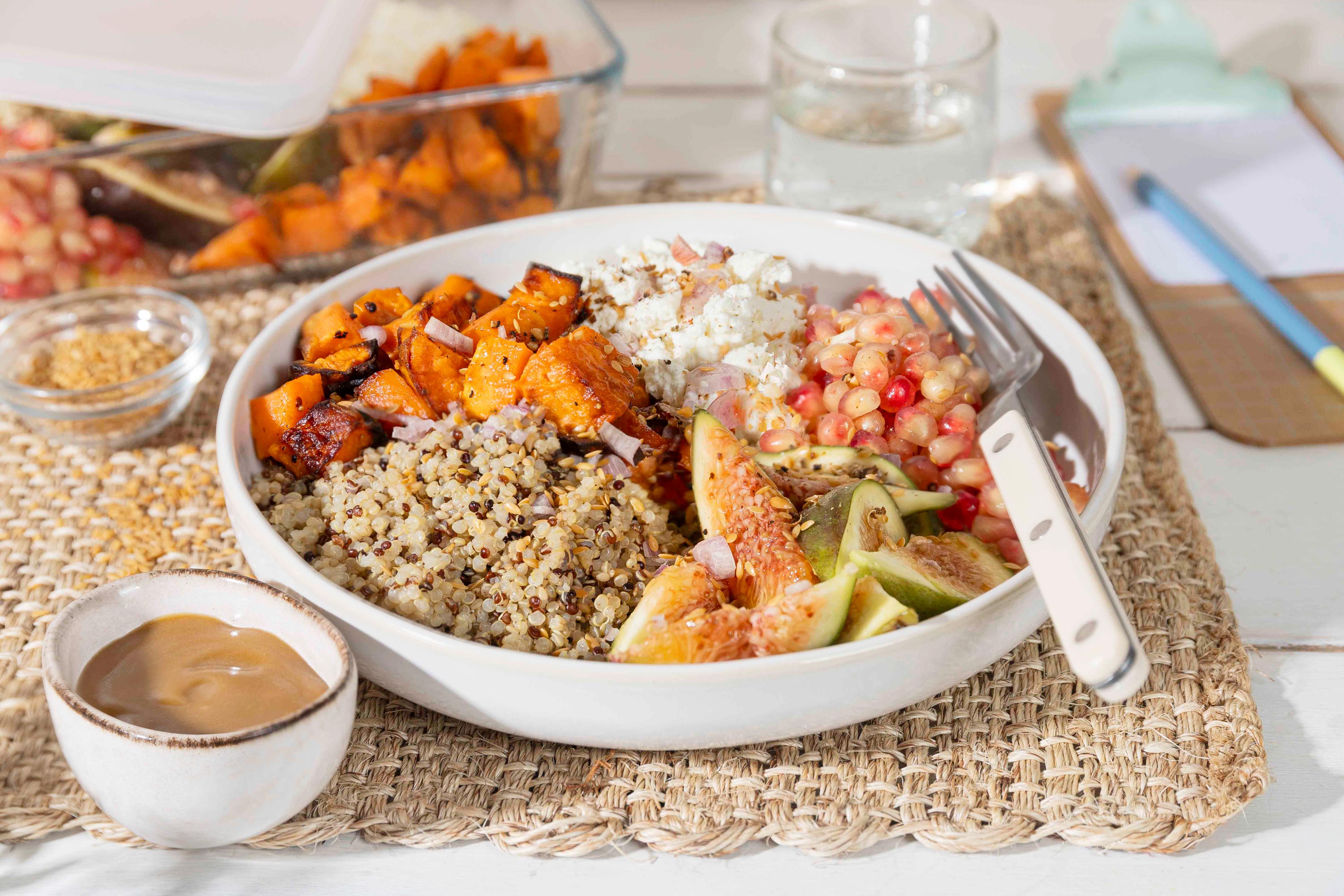Bowl de quinoa figue feta et patate douce 2024