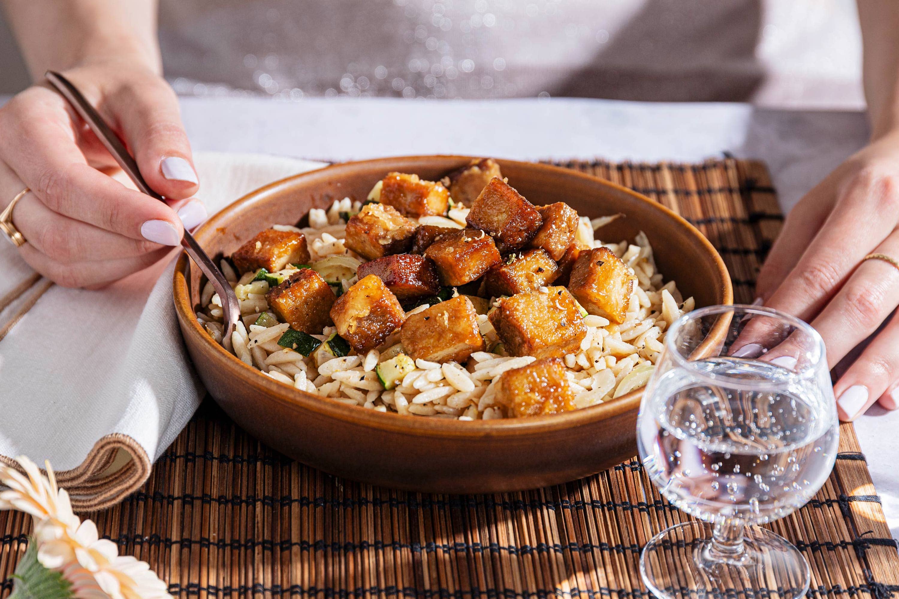 tofu caramelisé