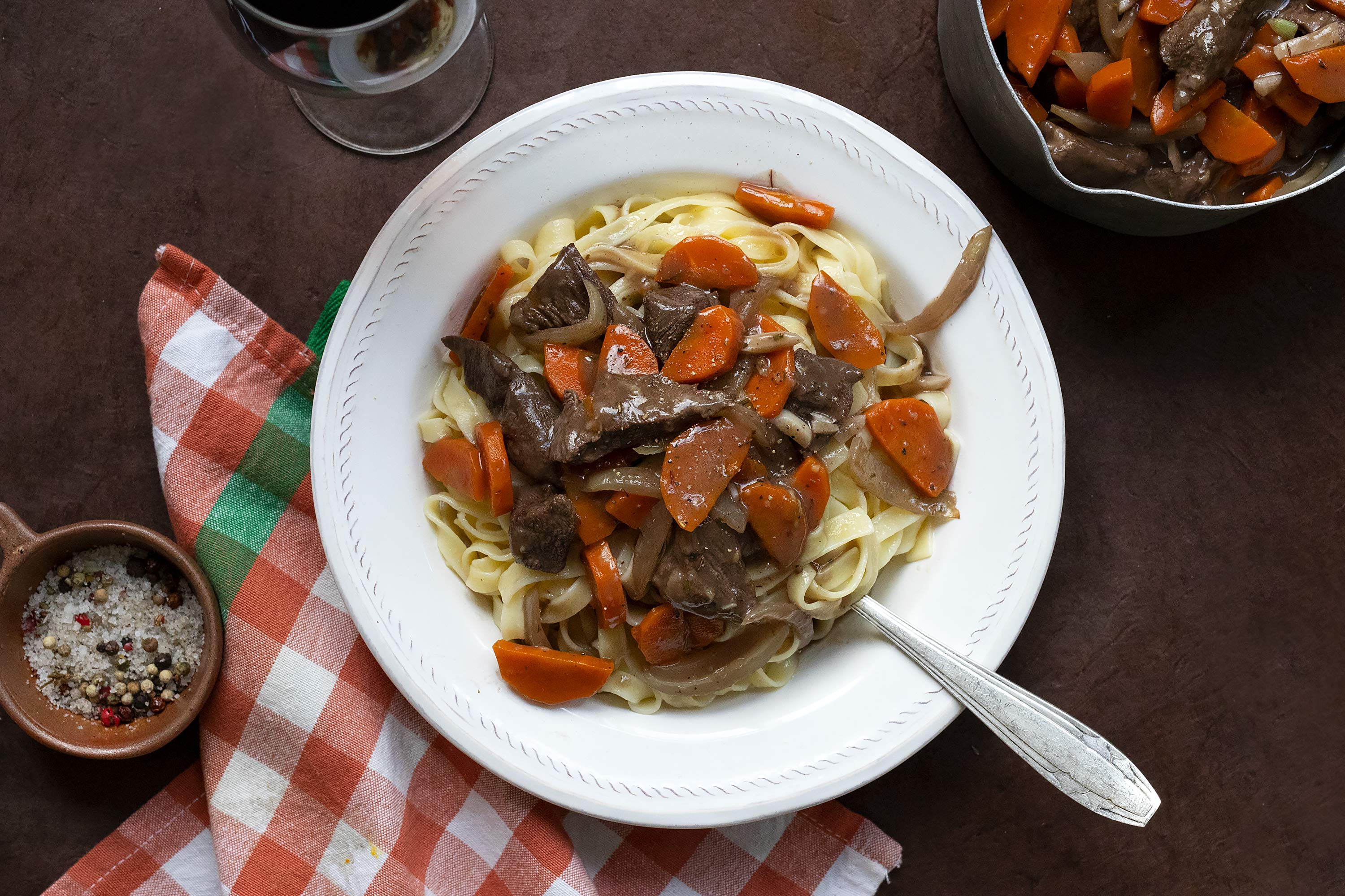 Mijoté de bœuf au vin rouge