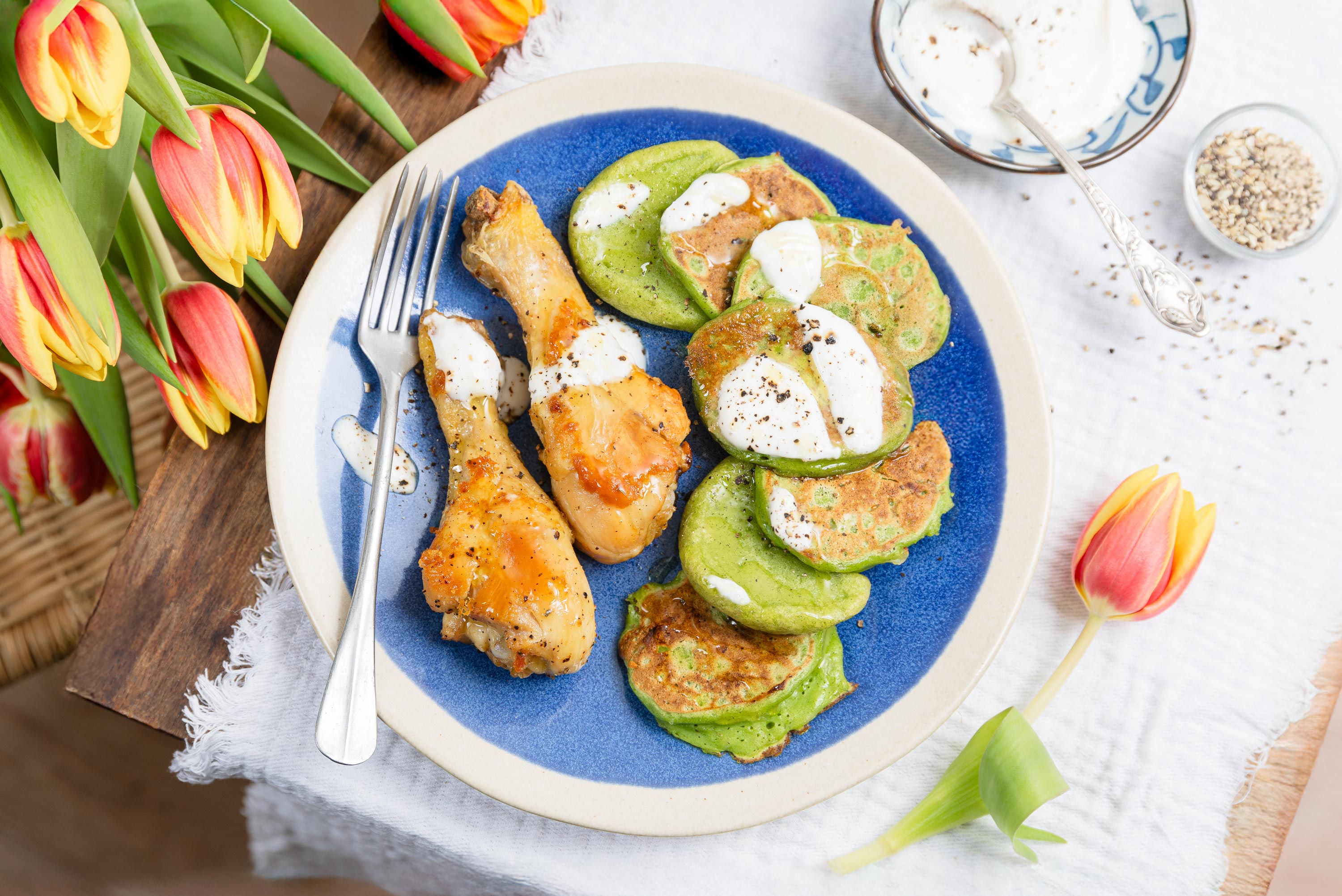 Pilons de poulet beignets de brocoli et de courgette à l'emmental